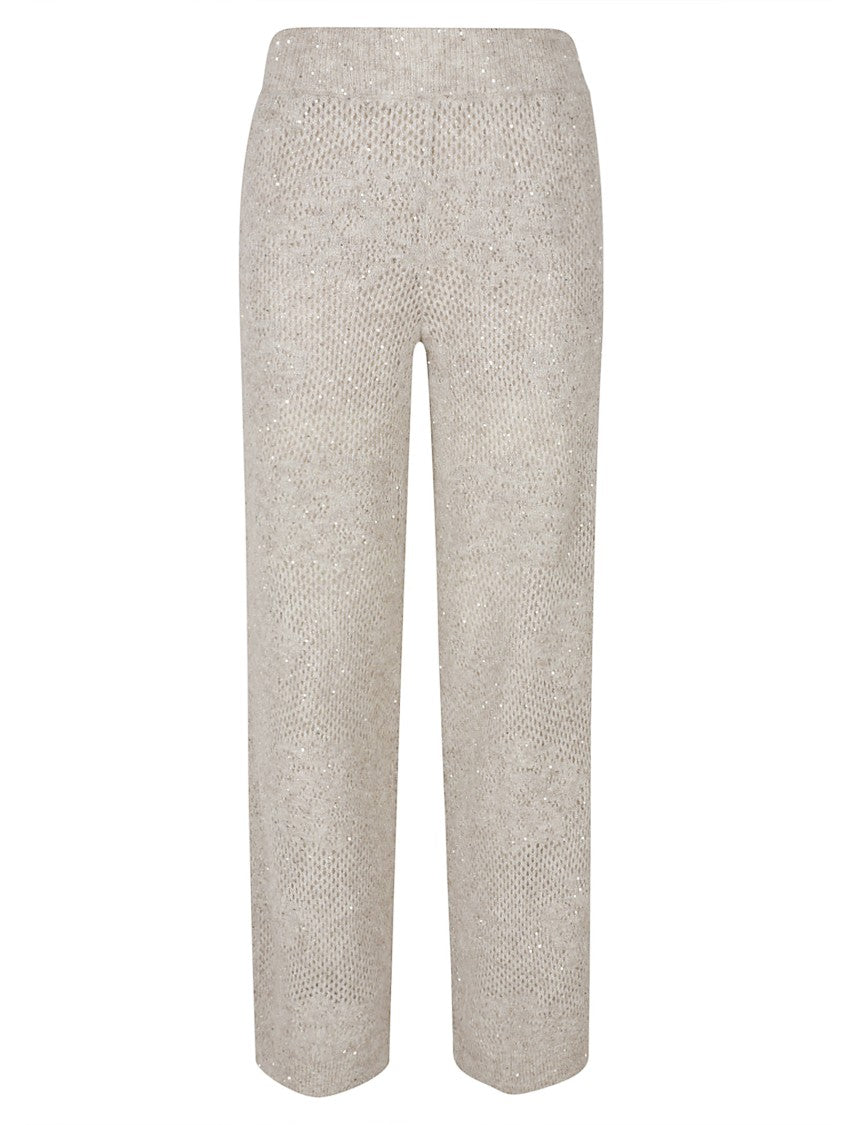 Brunello Cucinelli Straight-Leg Trousers With Textured Shimmer Effect