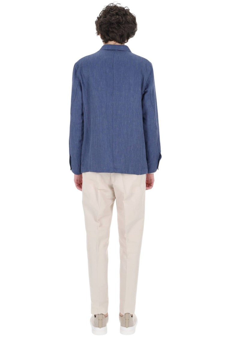 Finamore Frans Wool-Linen Tailored Blazer