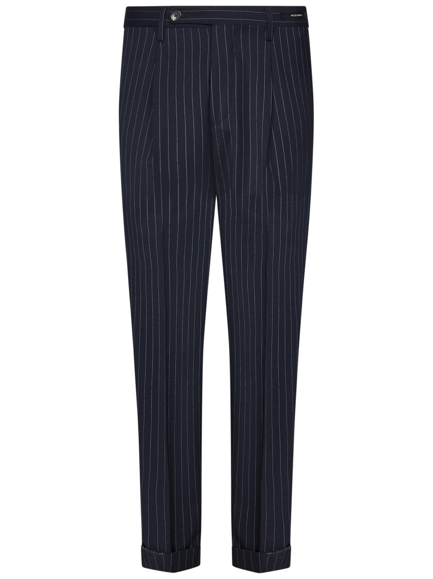 Michael Coal Pinstripe Trousers With Single Pleat