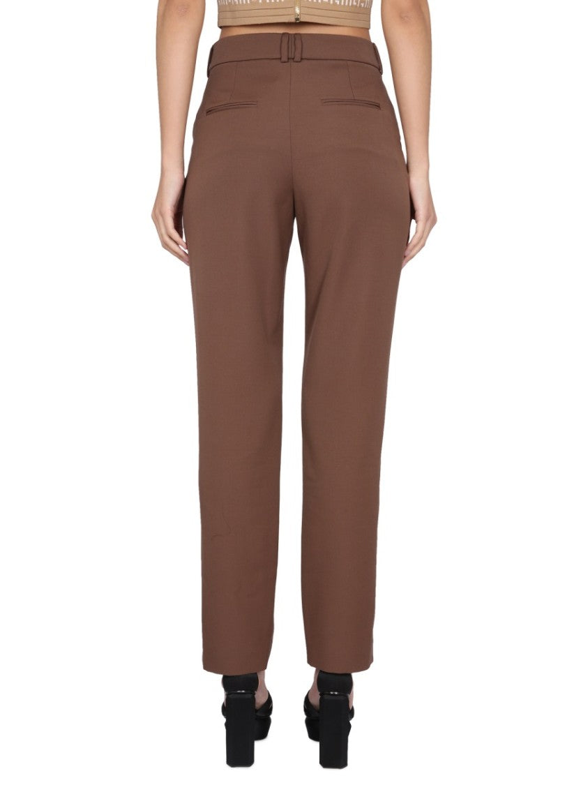 Balmain Tailored Brown Wool Pants