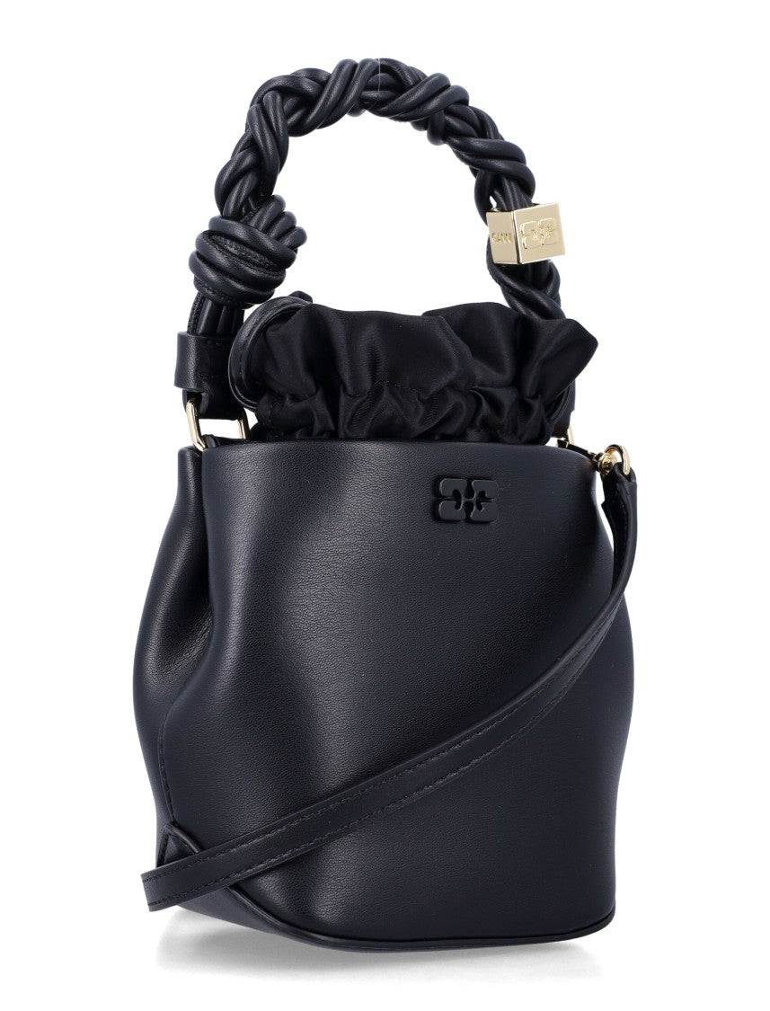 Ganni Black Mini Bou Bucket Bag