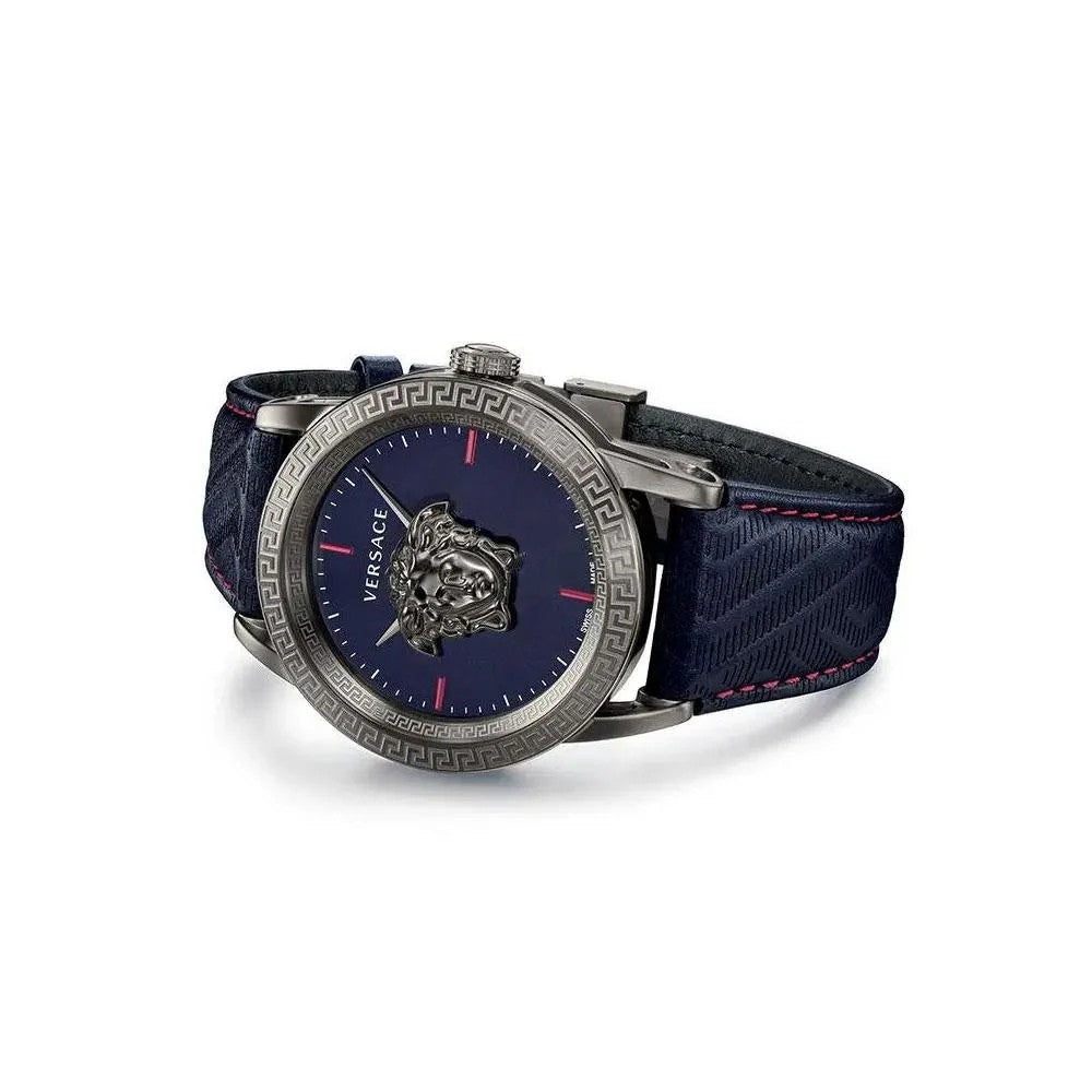 Versace Palazzo Empire Analog Wristwatch With Greek Key Pattern And Medusa Emblem
