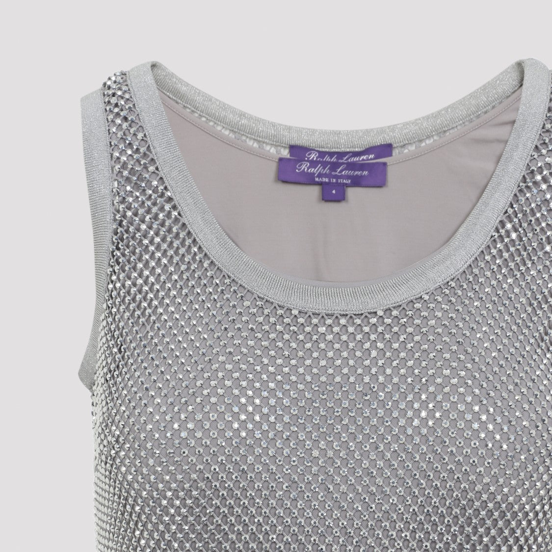 Polo Ralph Lauren Crystal-Embellished Silver Melony Blouse