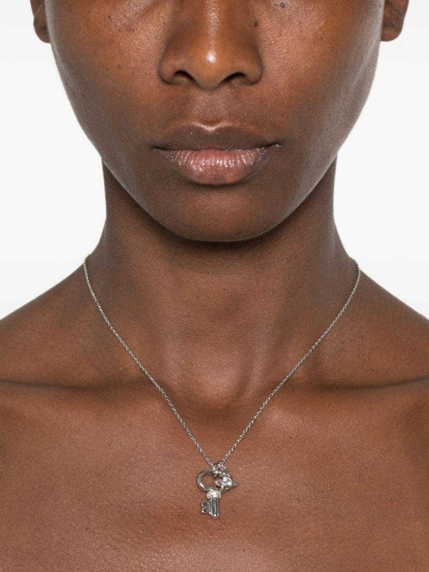 Vivienne Westwood Silver Key Star Charms Minimalist Necklace