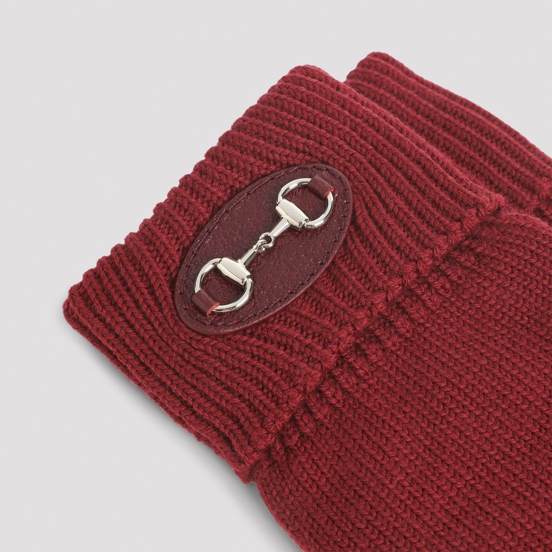 Gucci Knitted Wool Gloves With Ribbed Cuffs And Horsebit Detail