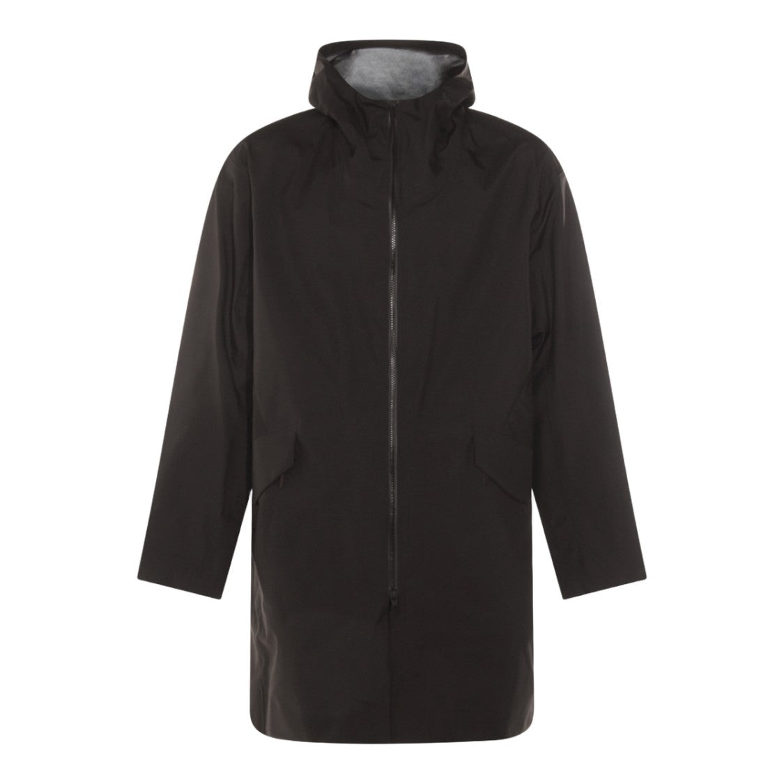 Arc'teryx Black Hooded Casual Jacket With Zipper Closure