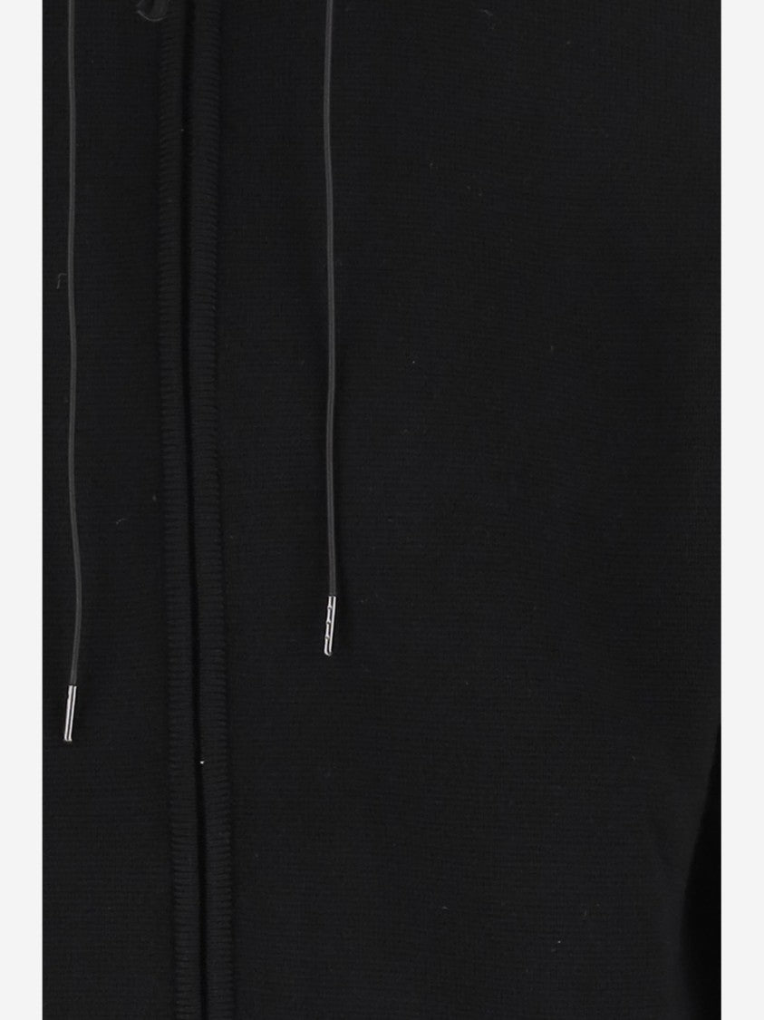 C.P. Company Wool Blend Jacket With Adjustable Hood And Ribbed Cuffs