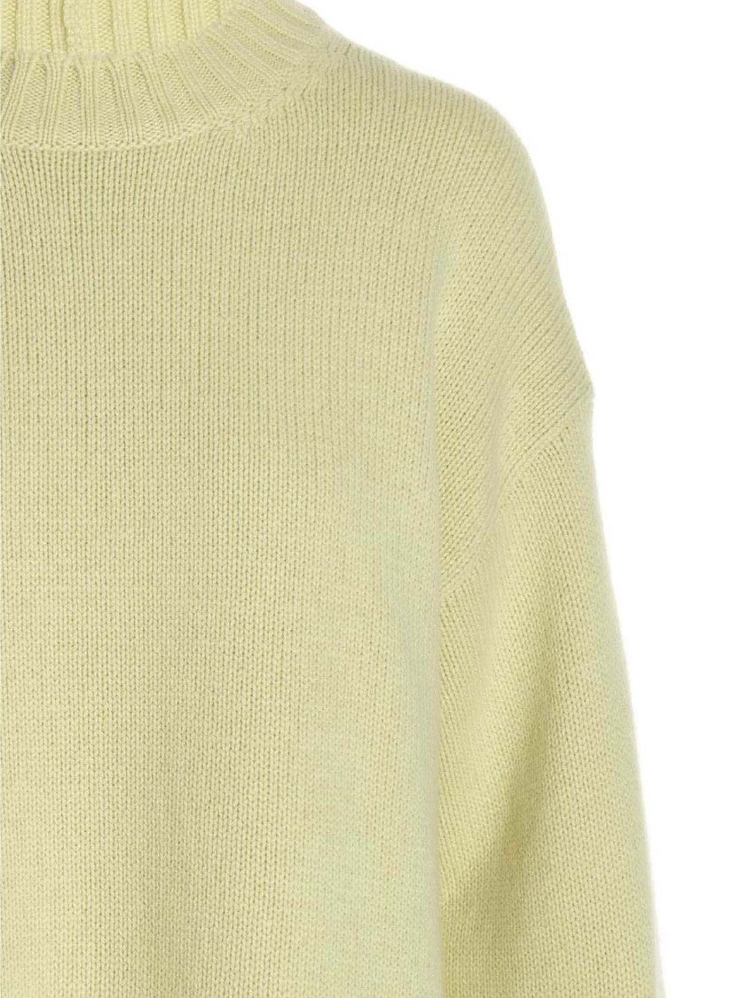 Jil Sander Cachemire Blend Crewneck Sweater With Relaxed Fit And Ribbed Neckline