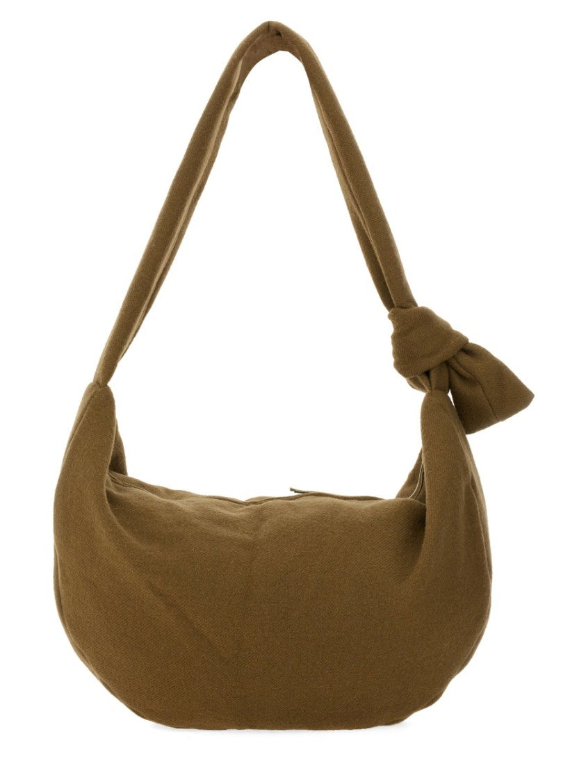 Alysi Brown Wool Bag With Unique Knot Detail