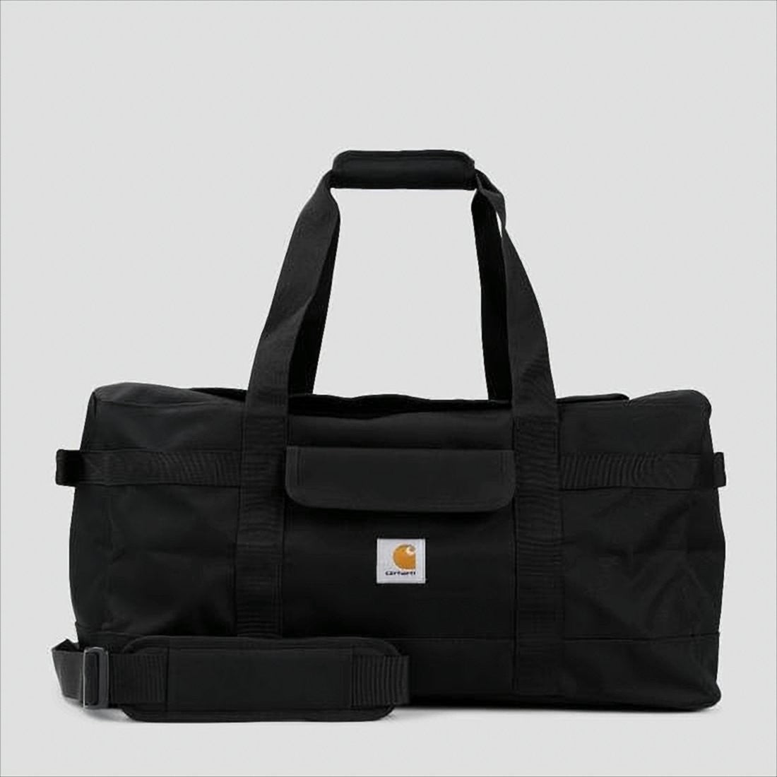 Carhartt Wip Minimalist Black Polyester Travel Bag With Padded Handles