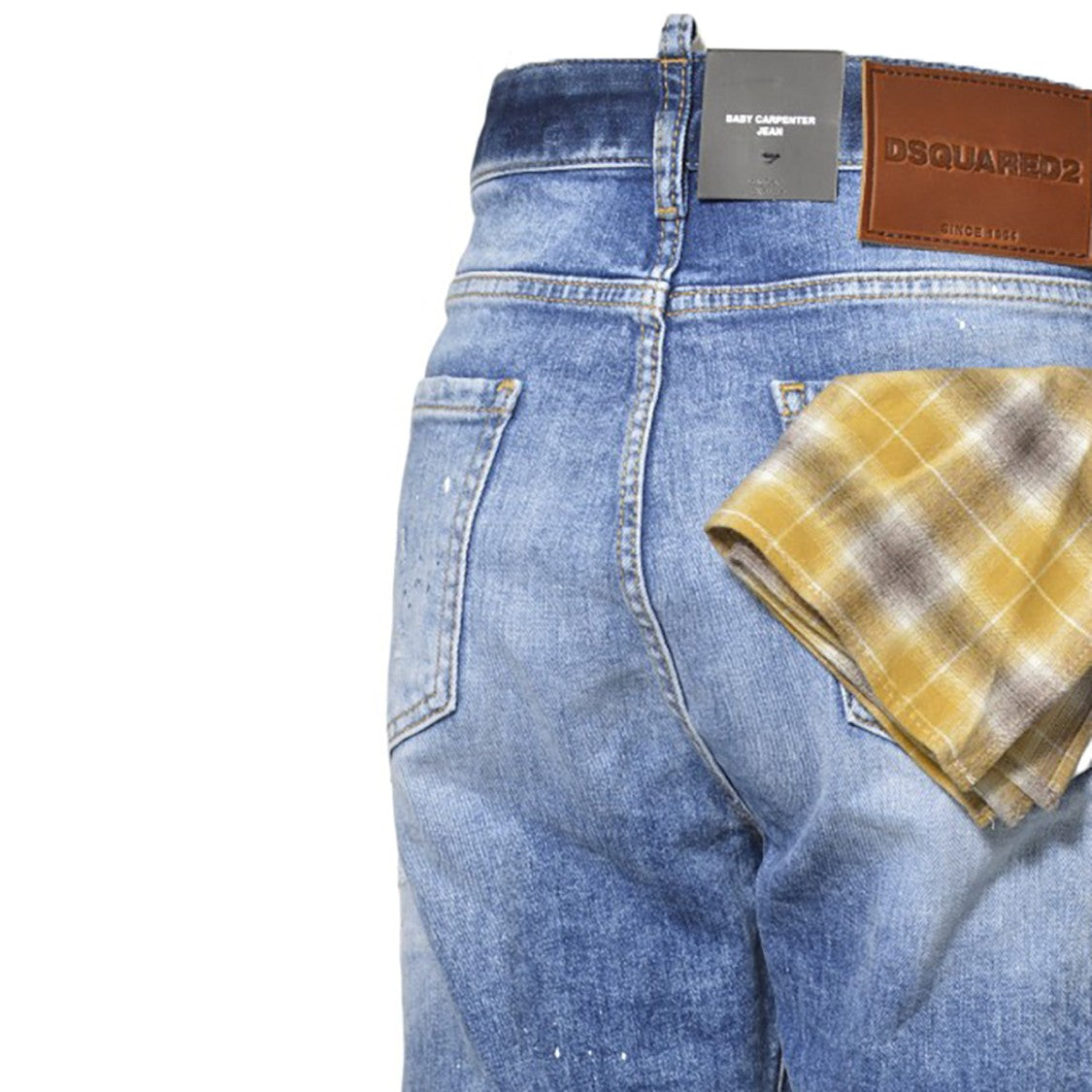 Dsquared2 Baby Carpenter Light Scarface Jeans In Blue Denim