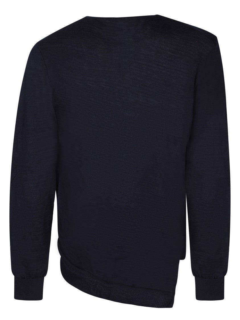 Comme Des Garçons Blue Long-Sleeved Knitwear