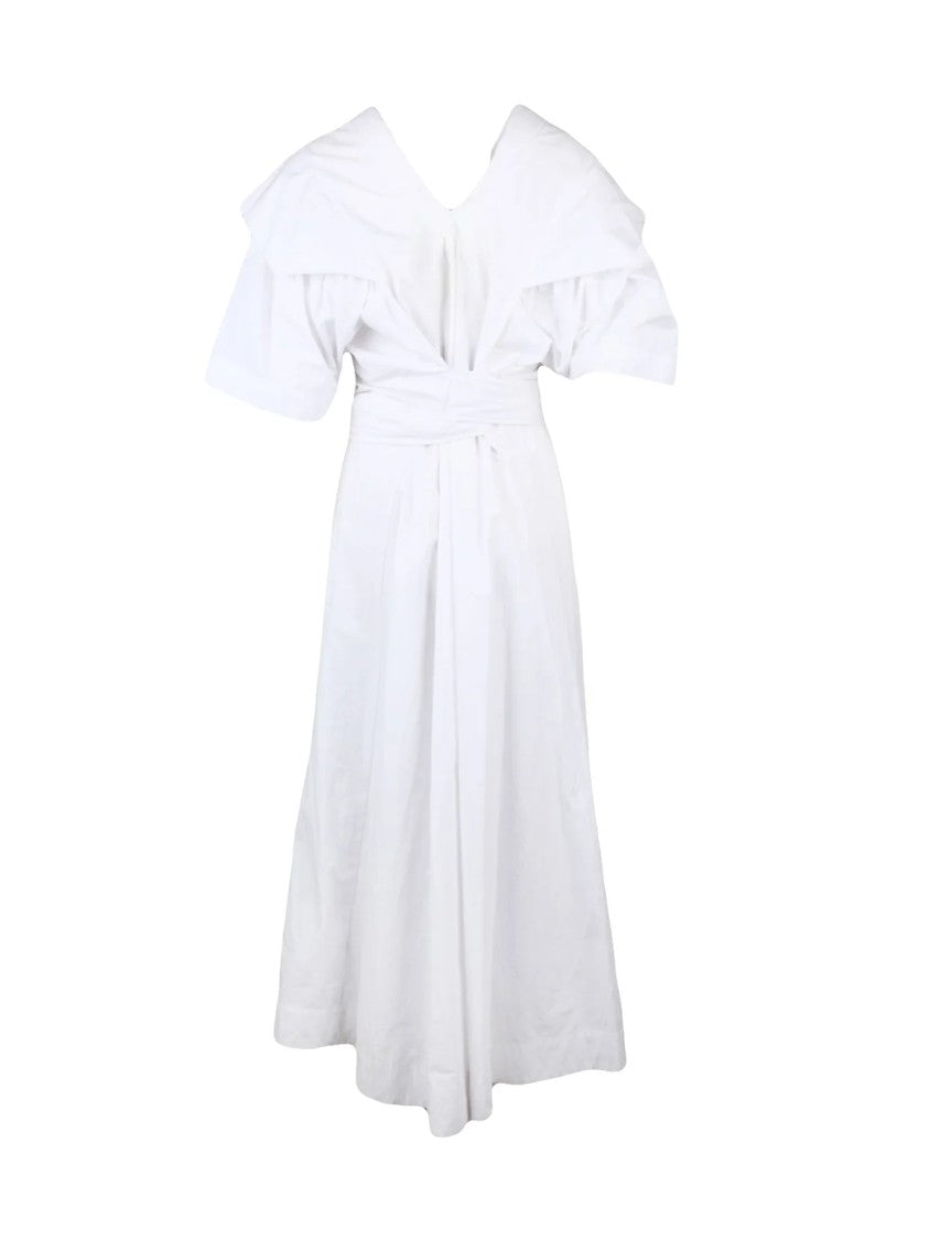 Vivienne Westwood Anglomania Berta Tunic Dress With Deep V-Neckline And Integrated Pockets