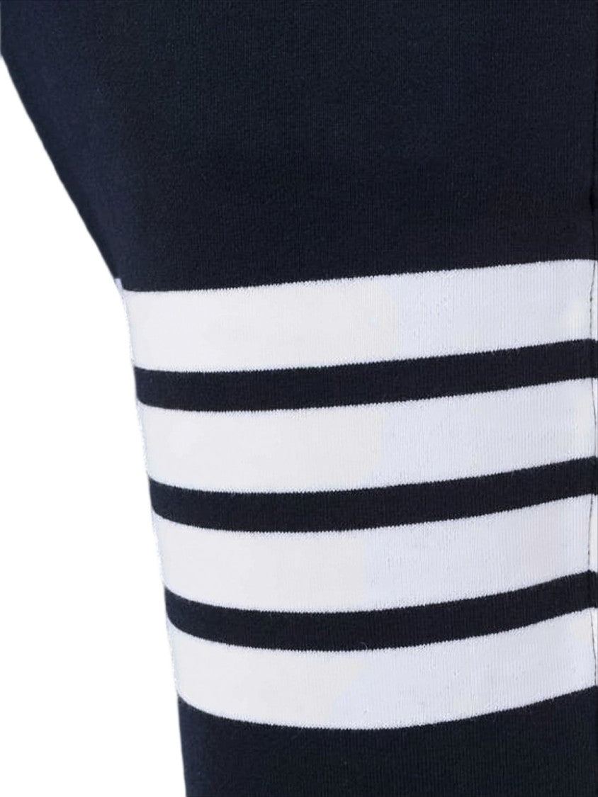 Thom Browne Black Jogger Pants With Distinctive Stripe Detail