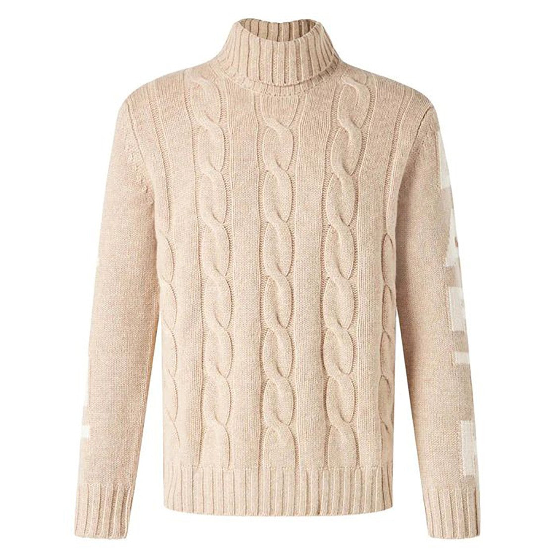 Mc2 Saint Barth Cable-Knit Sweater With High Ribbed Turtleneck