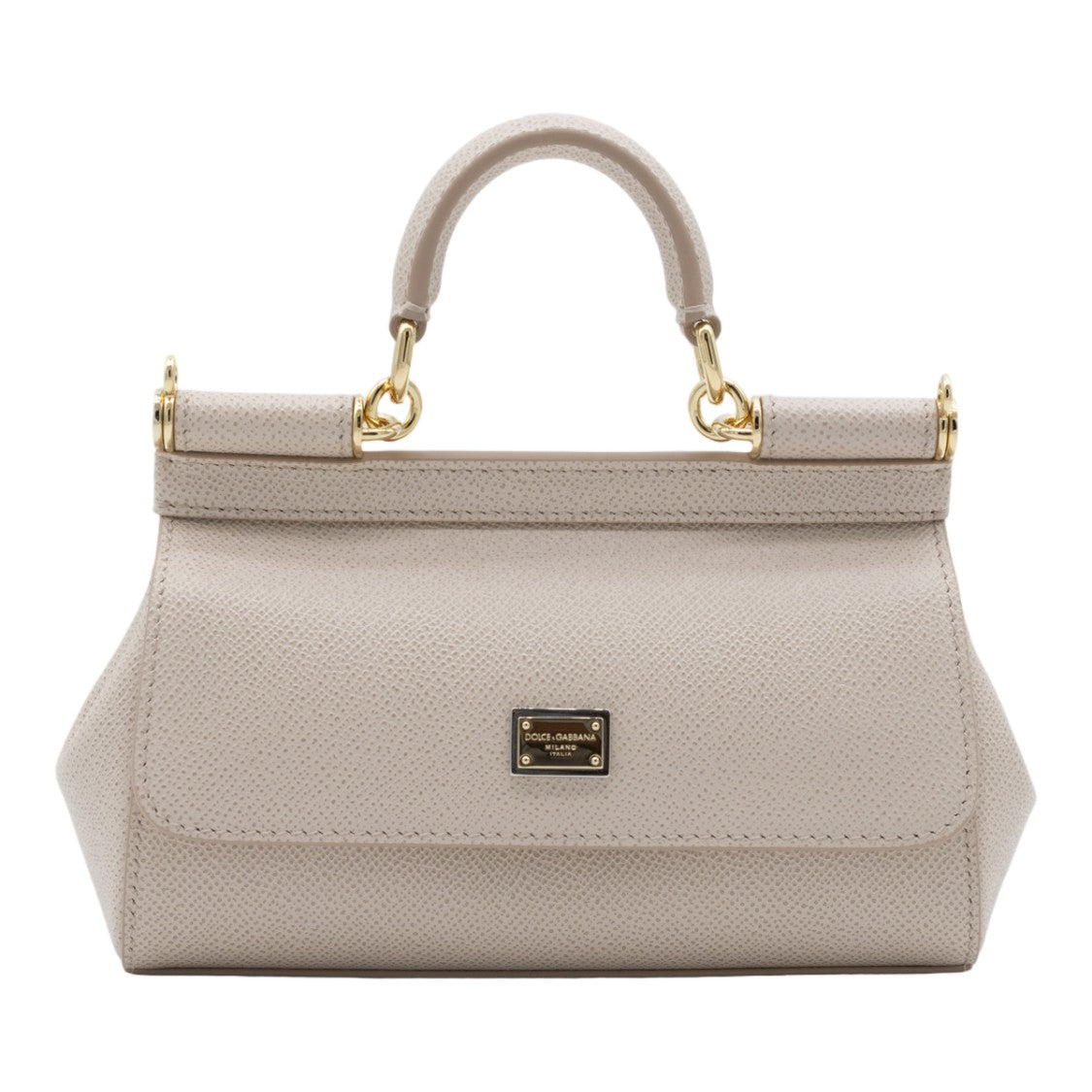 Dolce & Gabbana Structured Handbag With Textured Surface And Detachable Strap