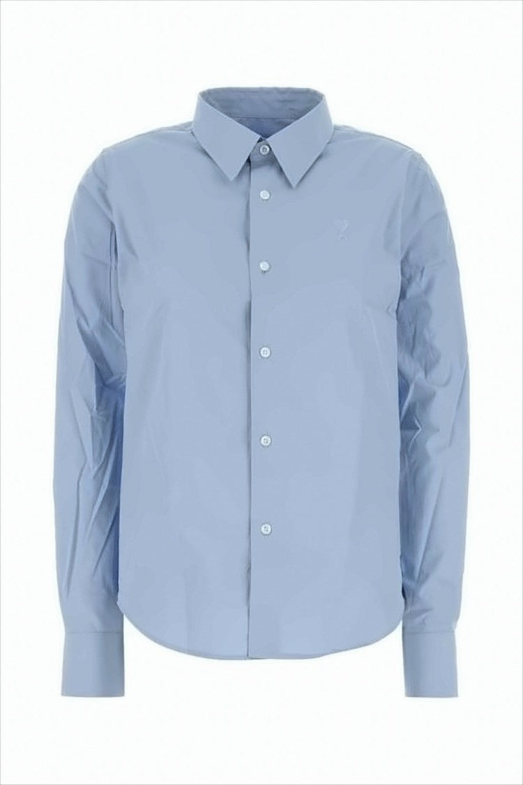 Ami Classic Button-Up Shirt With Crisp Collar