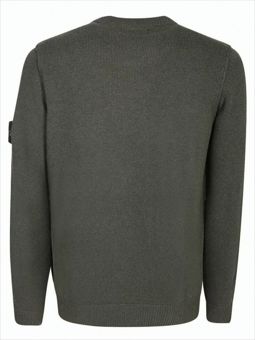 Stone Island Crew Neck Sweater With Textured Knit