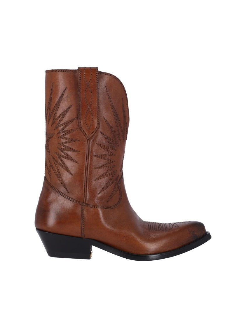 Golden Goose "Wish Star" Ankle Boots – Brown