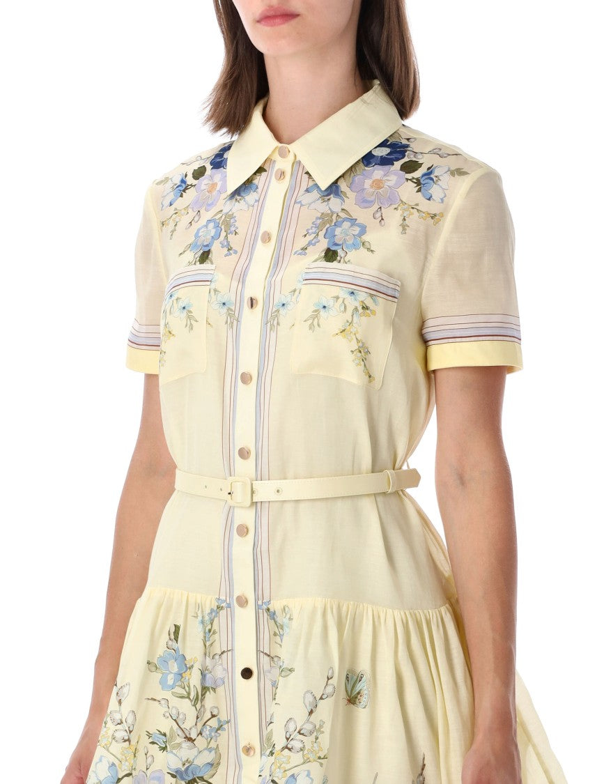 Self-Portrait Floral Organza Mini Dress