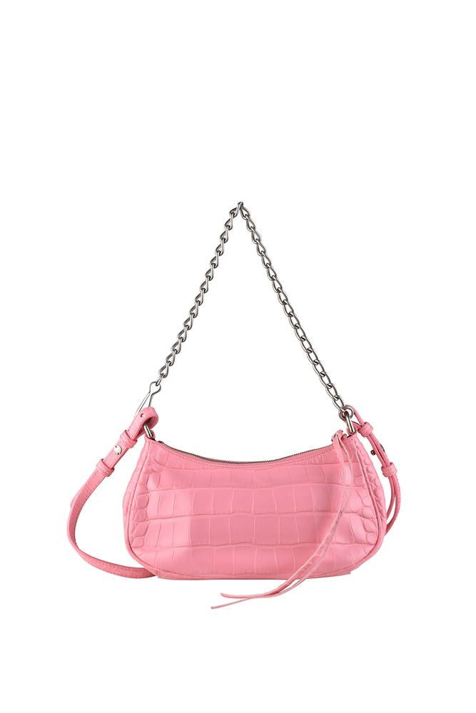 Balenciaga Pink Crocodile Leather Le Cagole Mini Bag