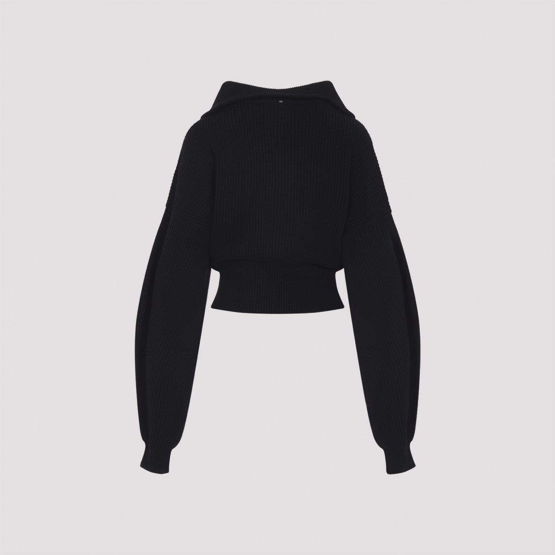 Sportmax Cropped Black Knit Sweater
