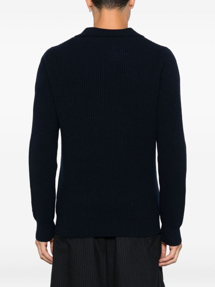 Mc2 Saint Barth Deep Blue Long-Sleeve Polo