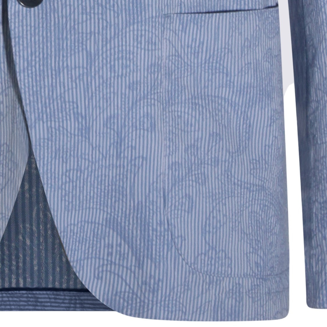 Etro Tailored Blue Jacket With Paisley Detail