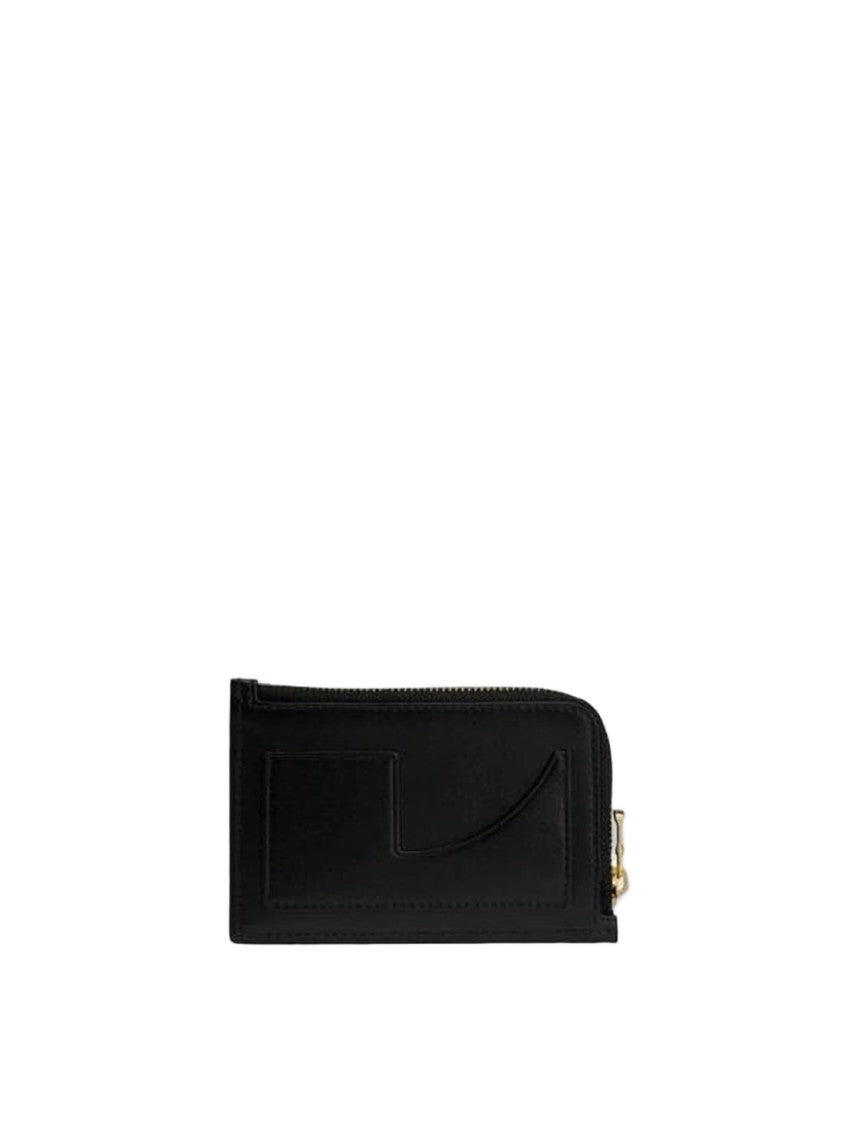 Patou Sleek Black Leather Card Wallet
