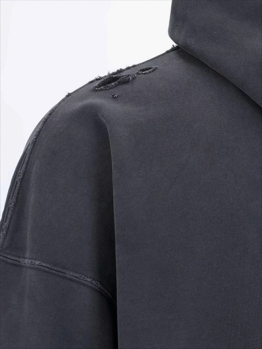 Balenciaga Relaxed-Fit Black Hoodie