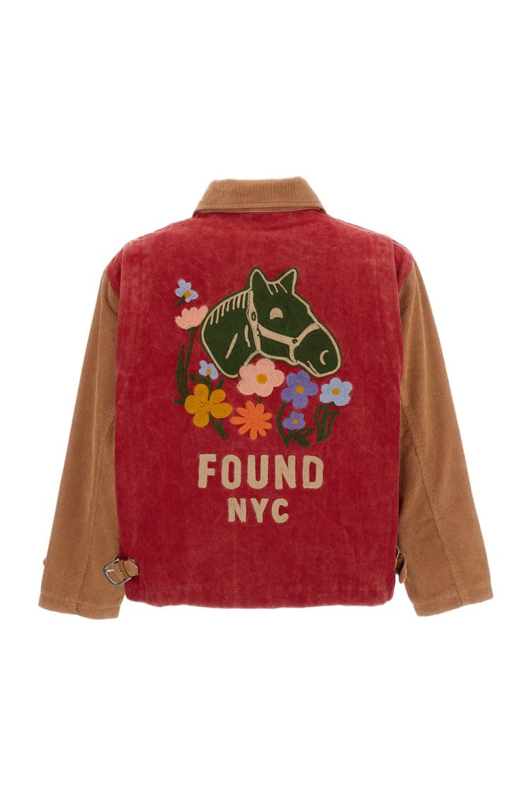 Found Trucker-Style Red Canvas Field Jacket