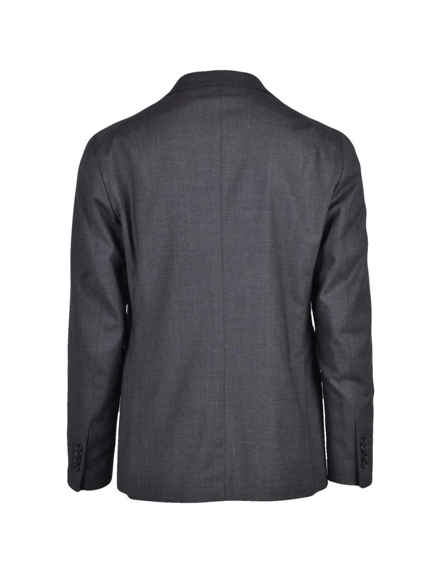 Tagliatore Grey Stretch Virgin Wool Formal Suit