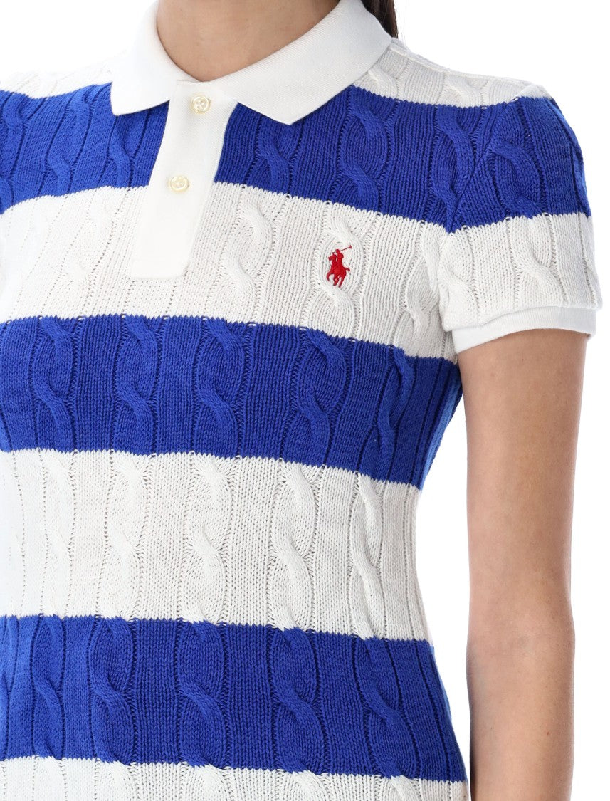 Polo Ralph Lauren Cable Knit Striped Polo Shirt