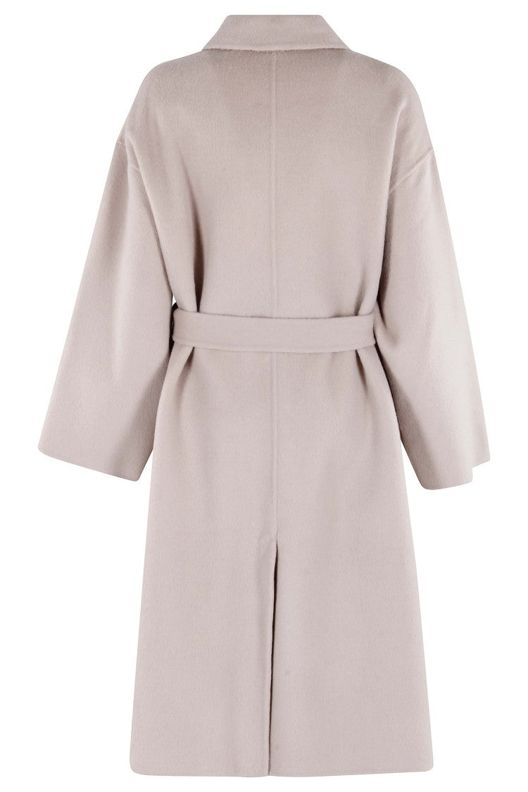 Isabelle Blanche Mauve Oversized Coat With Double-Breasted Closure