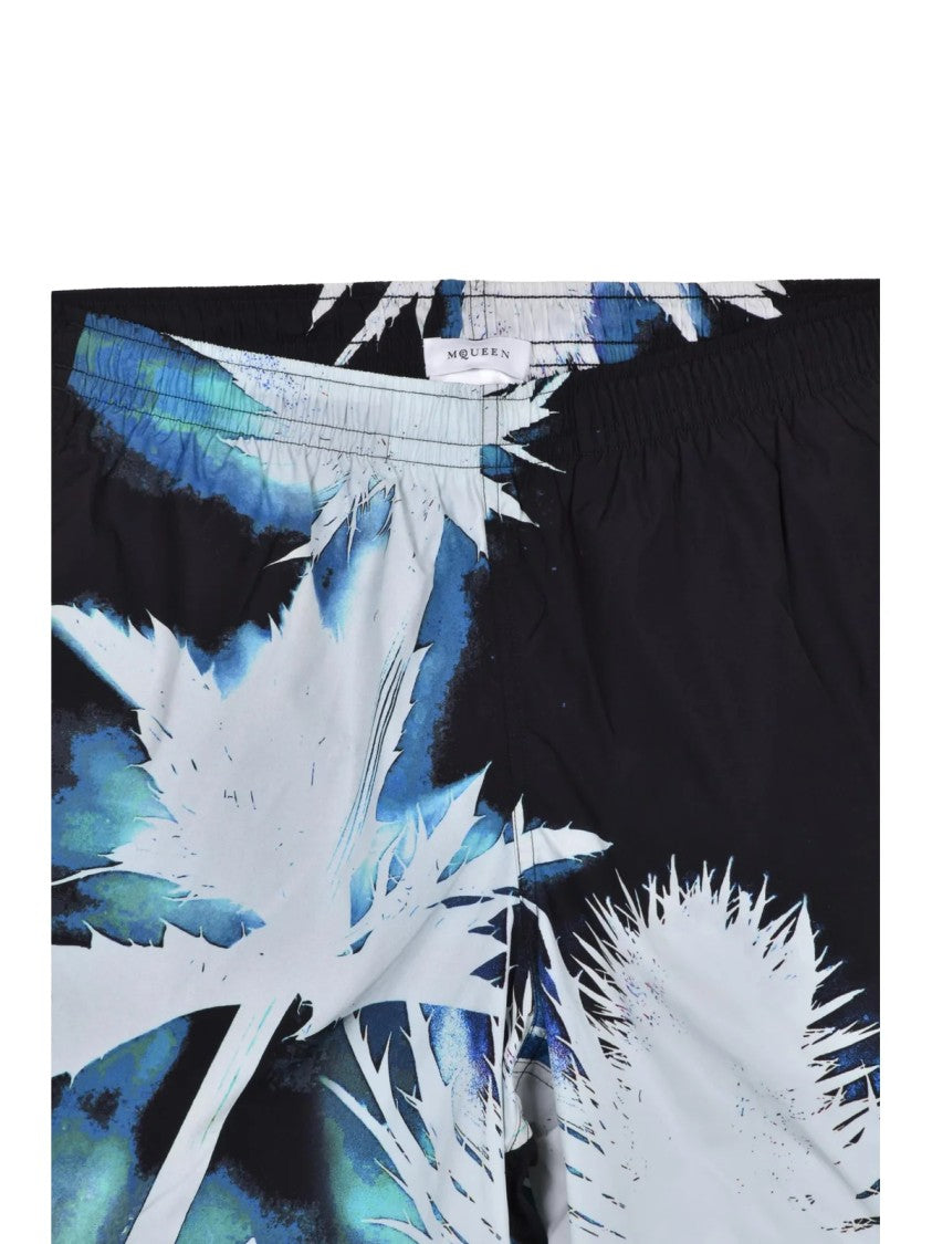 Alexander Mcqueen Swim Shorts - Black/Blue