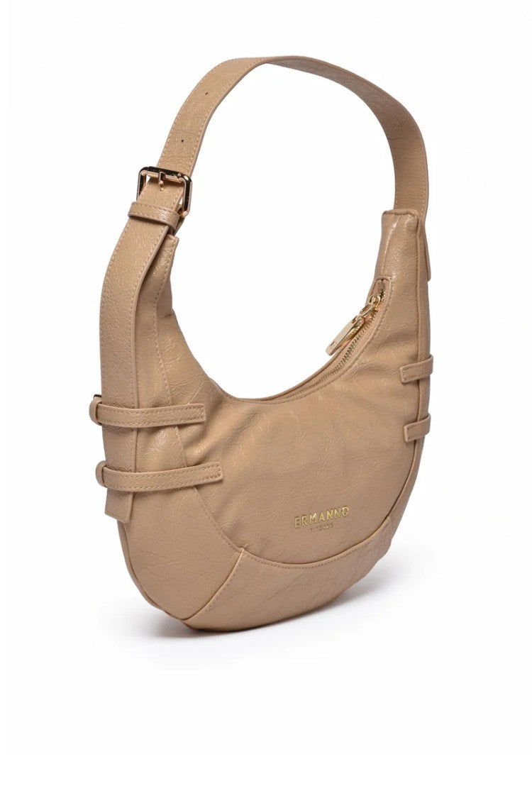 Ermanno Firenze Small Teal Hobo Bag - Beige
