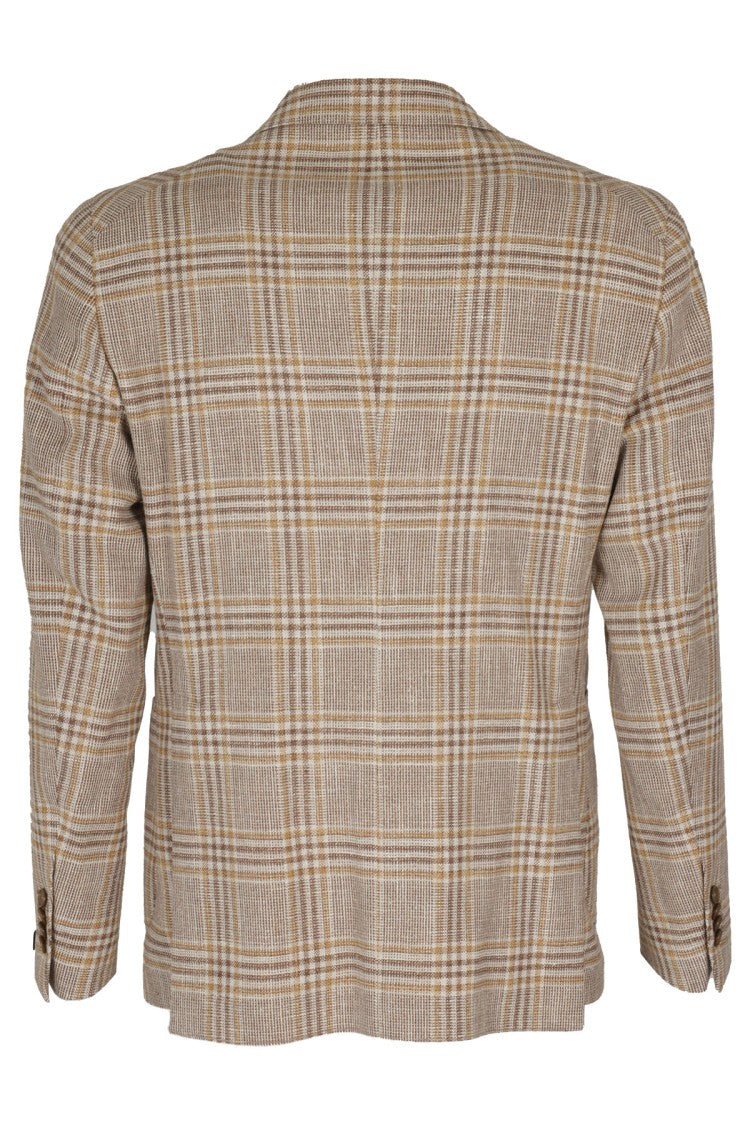 Tagliatore Beige Cot Galles Wool Single-Breasted Jacket