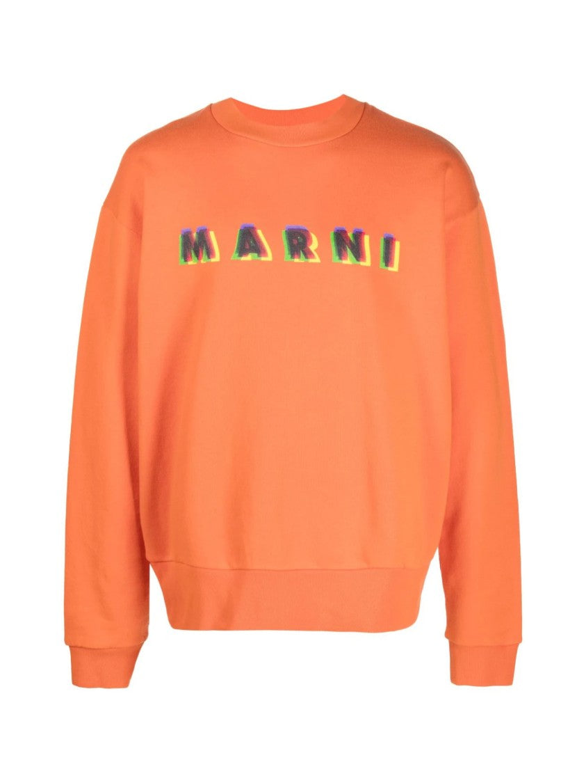 Marni 3D Logo Printed Crewneck Sweatshirt