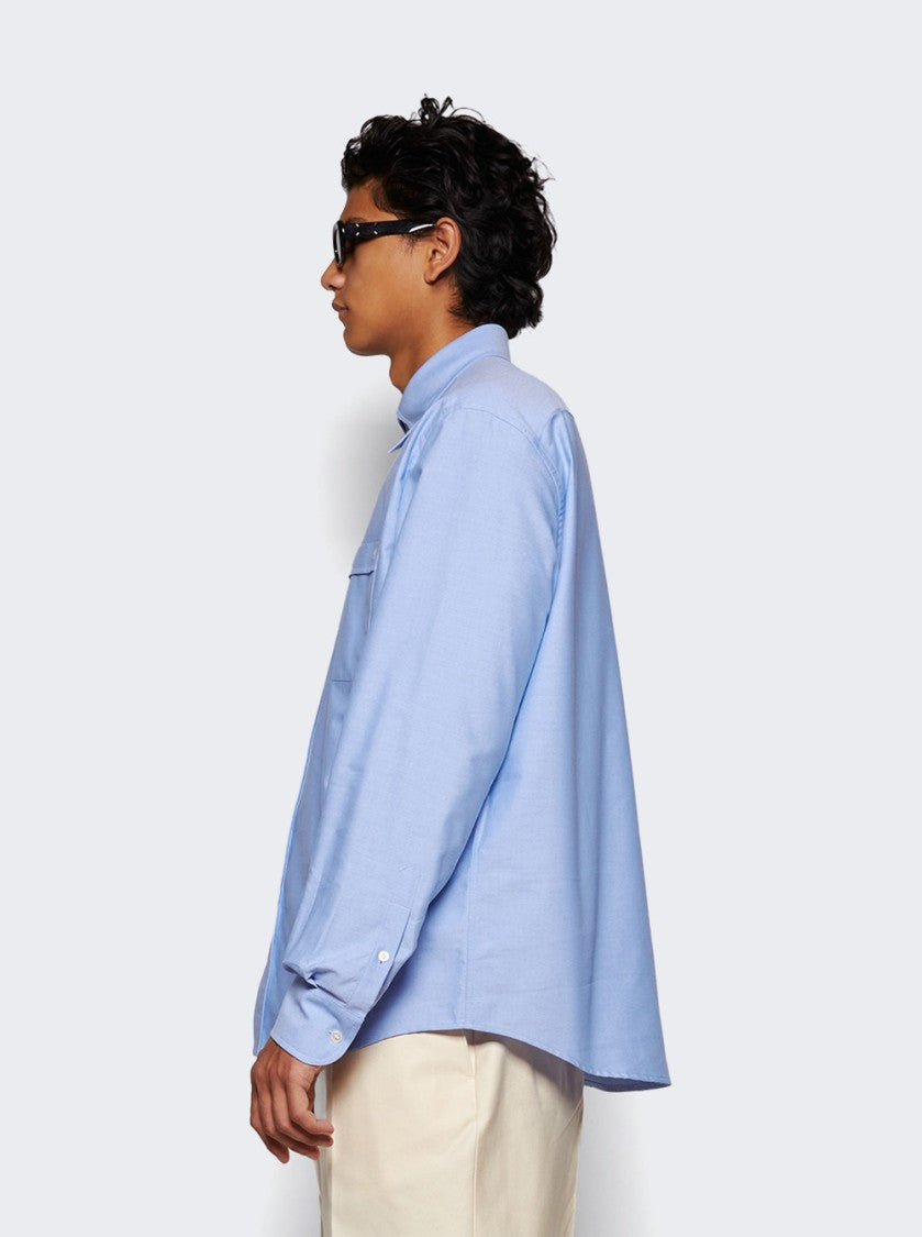 Valentino Camicia Maniche Lunghe Celeste