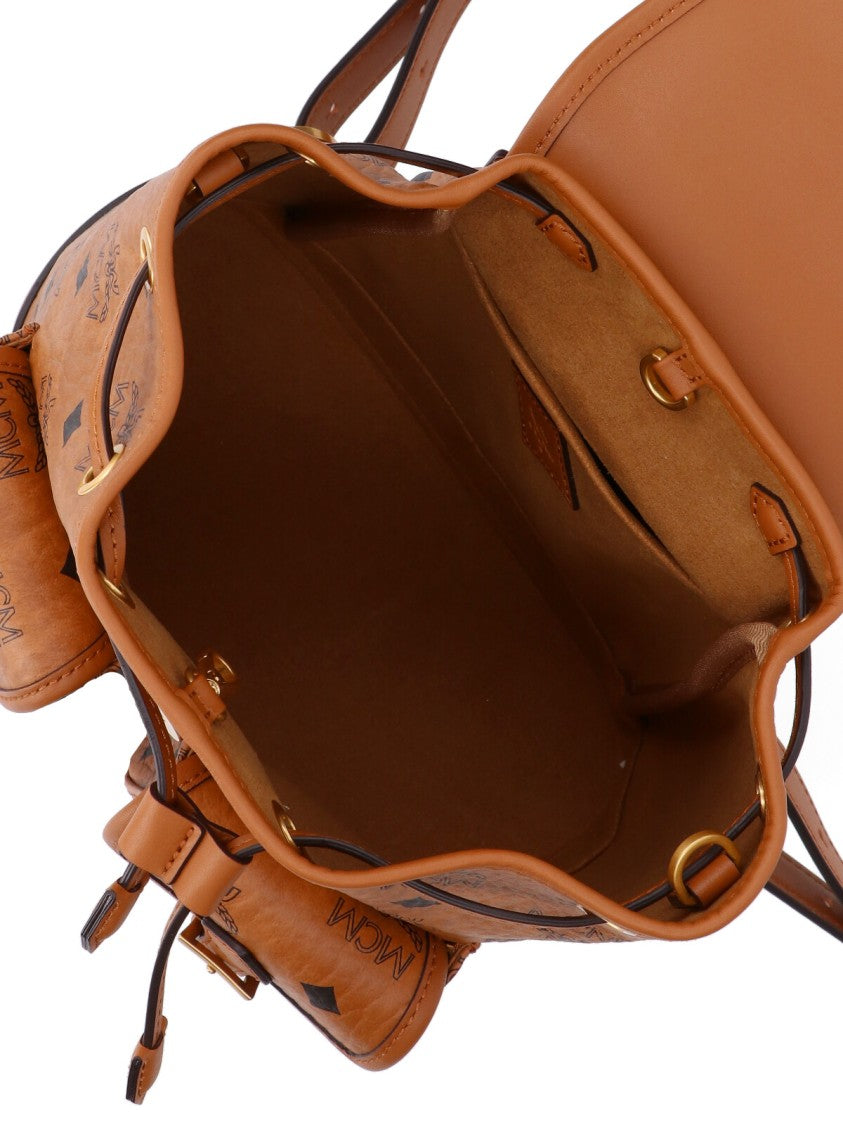 Mcm Brown Aren Visetos Mini Backpack