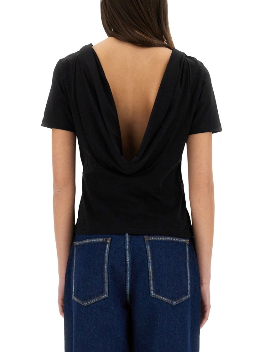 Nina Ricci Slim-Fit T-Shirt With Draped Open Back