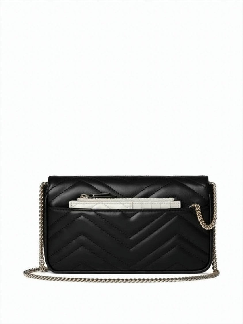 Gucci Chevron Quilted Leather Crossbody Bag With Double-G Logo