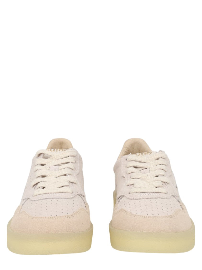 Autry Multicolour Light Beige Suede Leather Sneakers