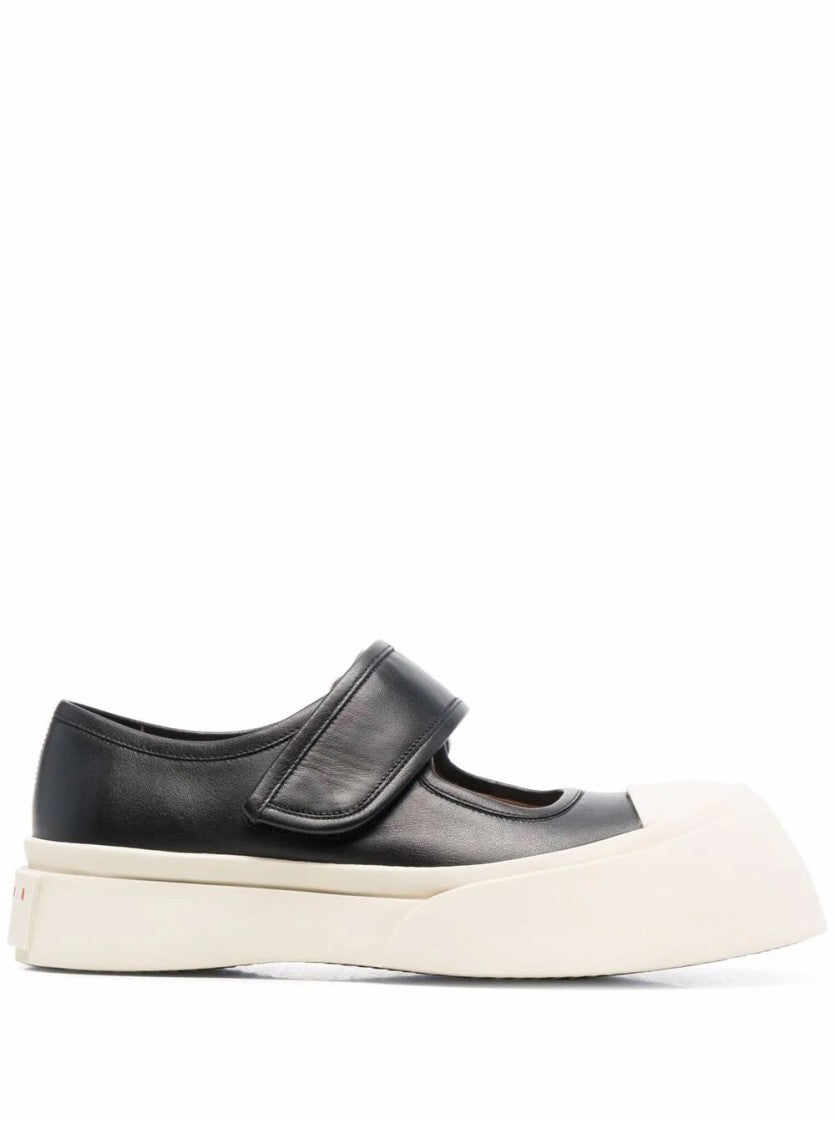 Marni Black Calf Leather Sneakers