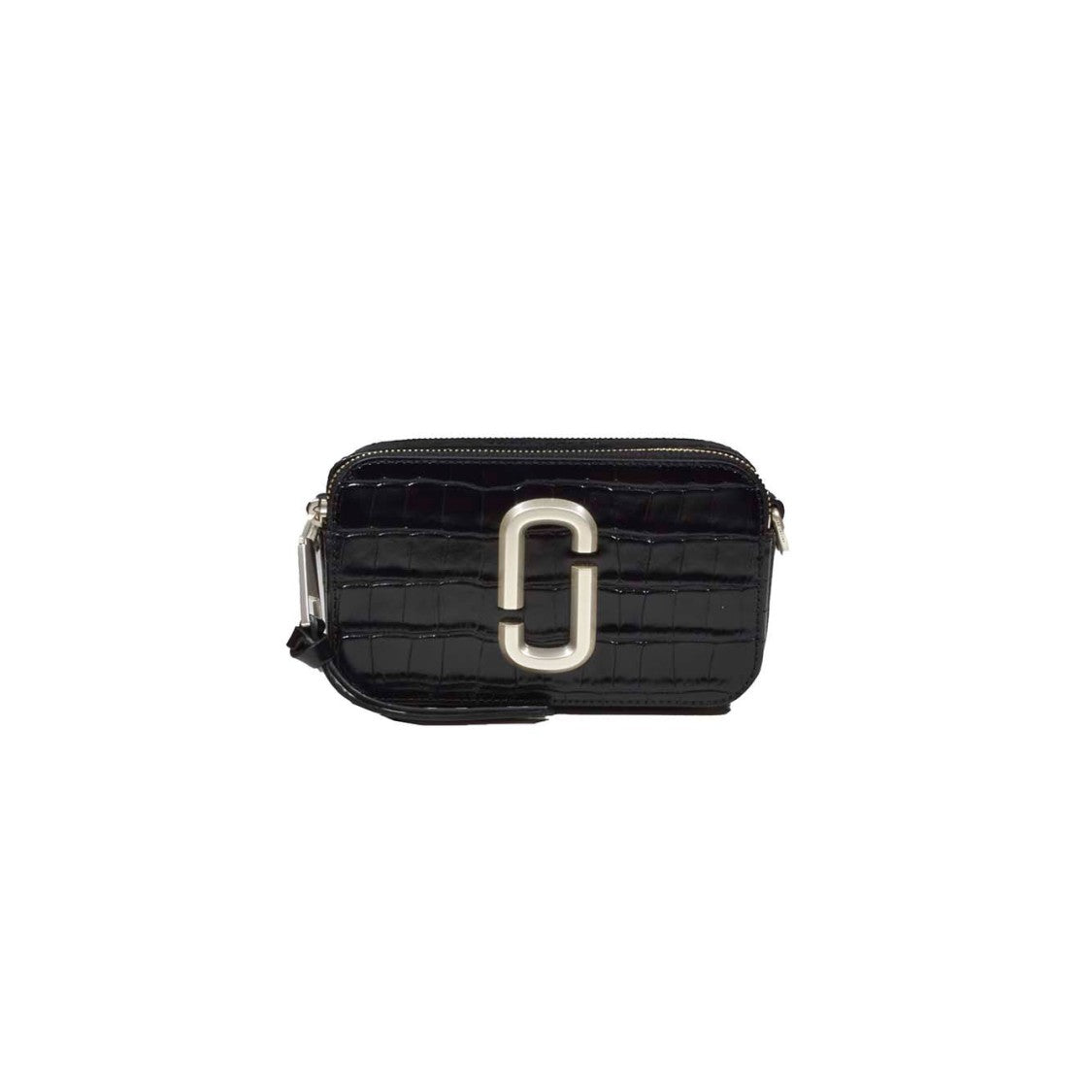 Marc Jacobs Snapshot Shoulder Bag In Black Croco Leather