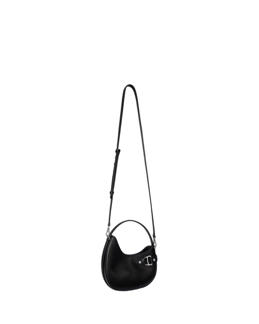 Lauren Ralph Lauren Crescent-Shaped Black Crossbody Bag