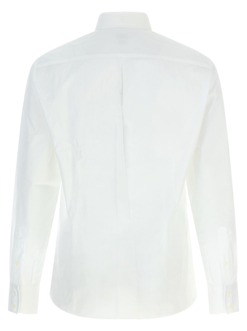 Brunello Cucinelli Tailored White Cotton Button-Down Shirt With Structured Collar