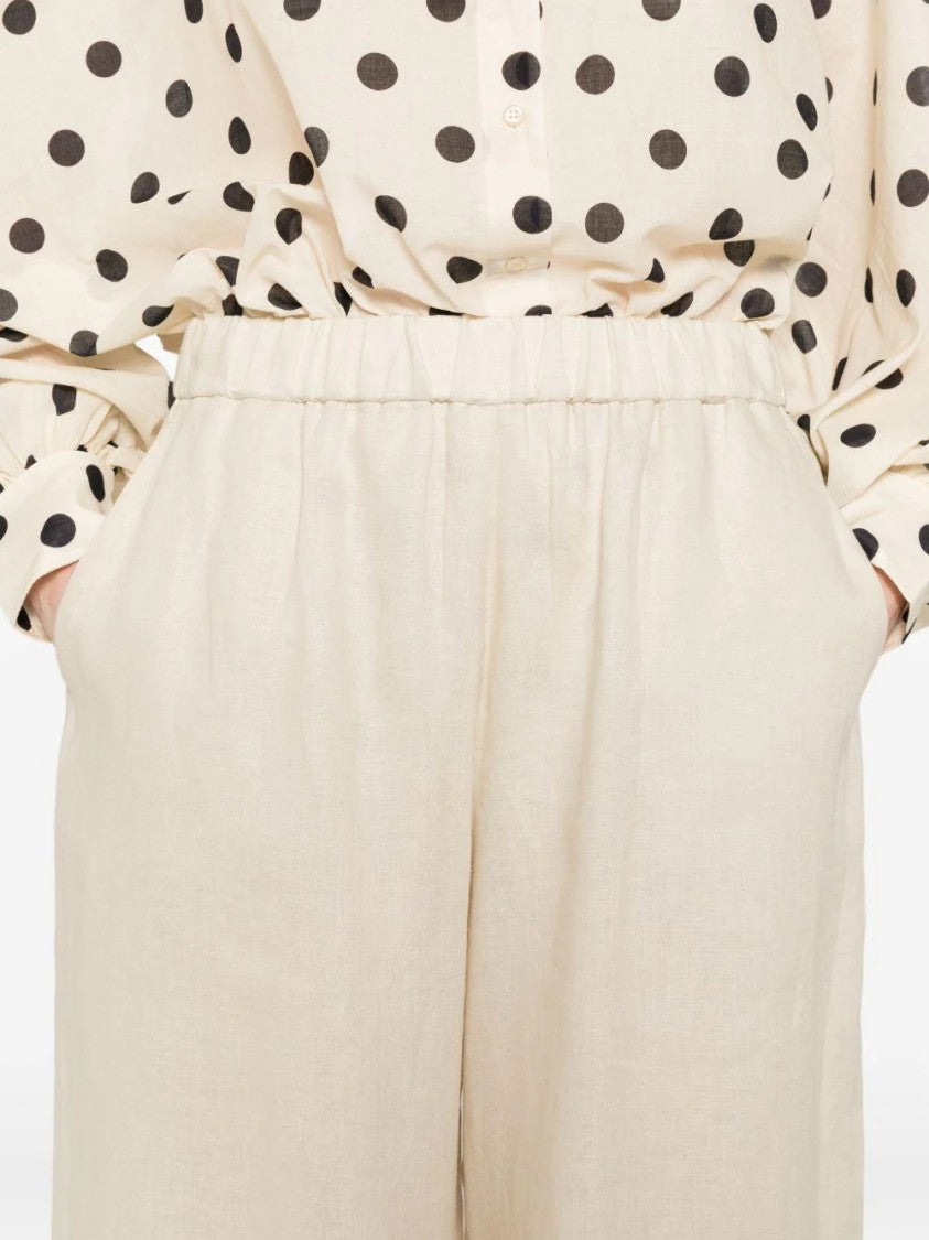 Max Mara Cropped Wide-Leg Pants With Flowing Silhouette
