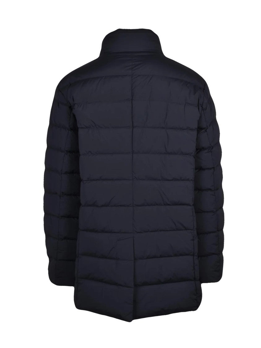 Add Black Dull Nylon Stretch Padded Down Jacket