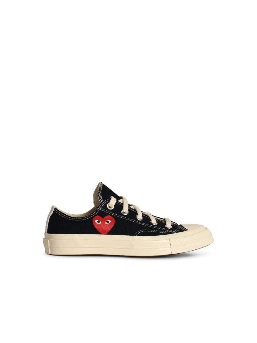 Comme Des Garçons X Converse 'Red Heart' Black Tela Sneakers
